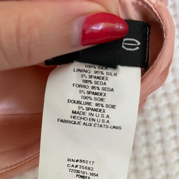 Vintage y2k Bebe 100% Silk Baby Ballet Pink Chiffon Halter Fairy Dress Size 8 - Picture 8 of 8